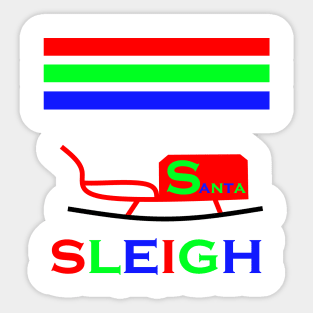 Santa Sleigh Sticker